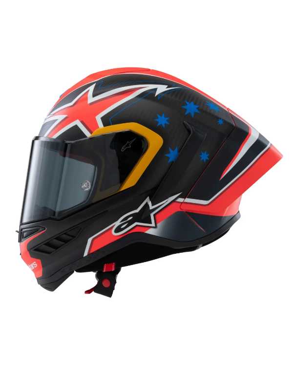Casco Alpinestars Supertech R10 Miller Rojo Carbón Mate |8200725-7226| · 850 € | Se vende — Kando Riders