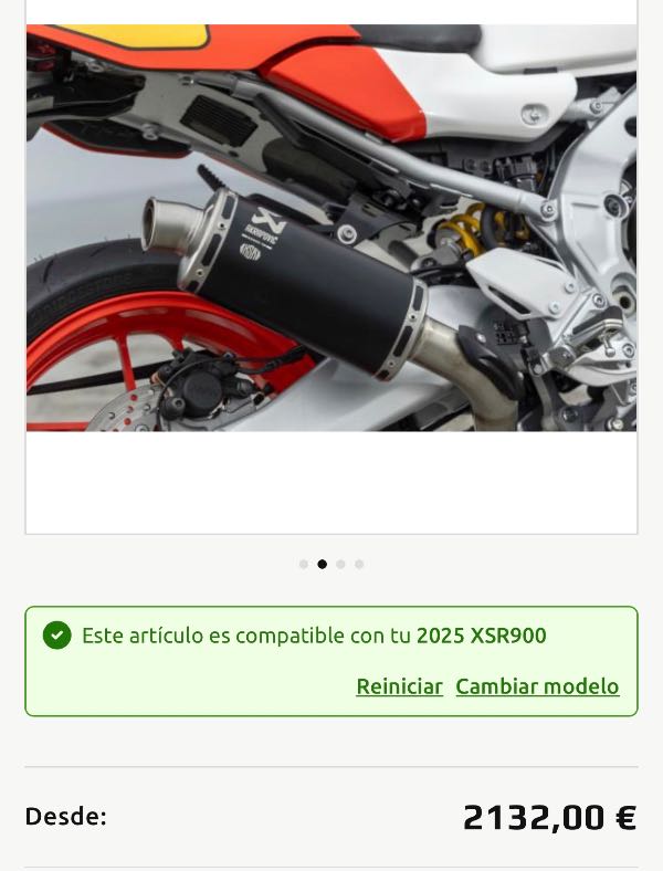 Escape Akrapovic para XSR900 · 1300 € | Se vende — Kando Riders