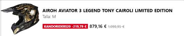 Aviator 3 Legend Tony Cairoli Limited Edition (219 euros de descuento) · 879 € | Se vende — Kando Riders