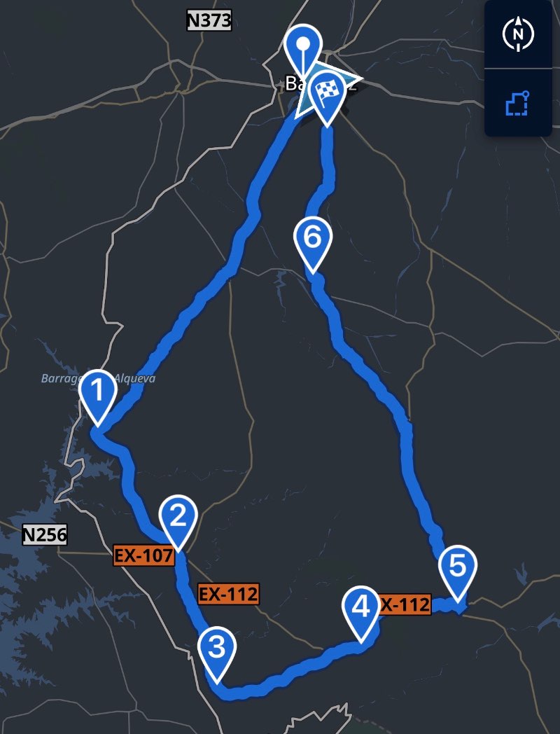 curvas 200 km Cheles-Oliva-Jerez-valverd · Badajoz, España | Ruta en moto — Kando Riders