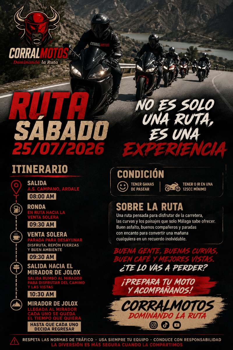 Ruta Ardale, venta solera y Yunquera. · Málaga, España | Ruta en moto — Kando Riders