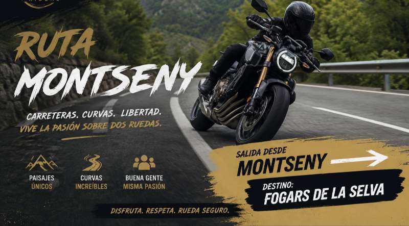 Montseny -> Fogars de la selva · Barcelona, España | Ruta en moto — Kando Riders