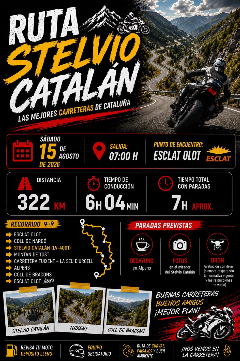 Stelvio Catalán   · Girona, España | Ruta en moto — Kando Riders
