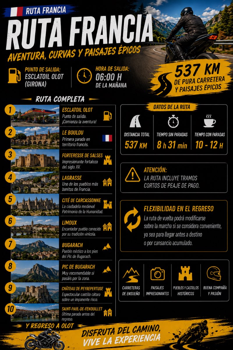 Ruta a Francia 🇫🇷  · Girona, España | Ruta en moto — Kando Riders