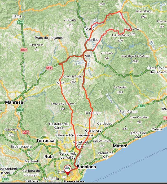 L'Esquirol - Olot - Bracons · Barcelona, España | Ruta en moto — Kando Riders