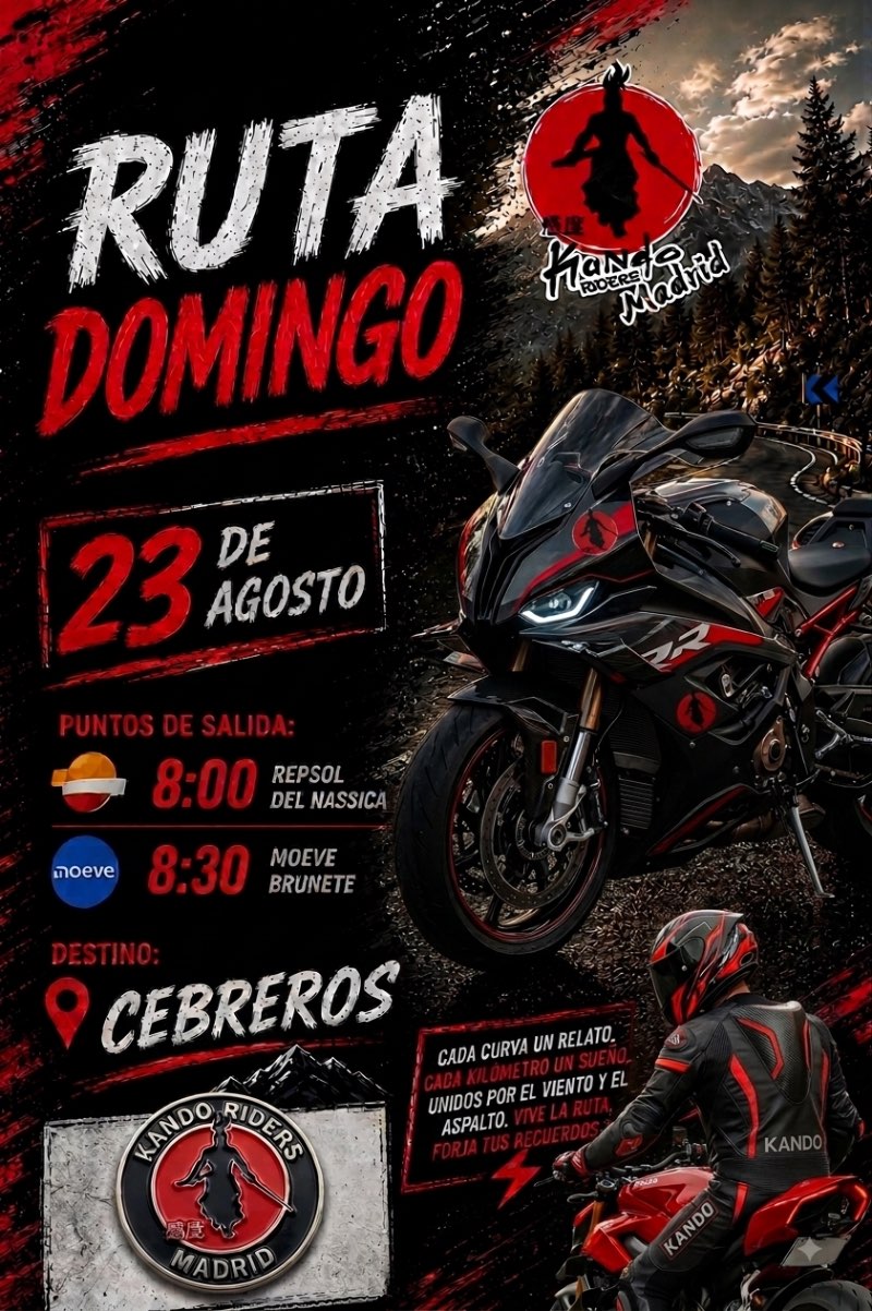 CEBREROS   · Madrid, España | Ruta en moto — Kando Riders