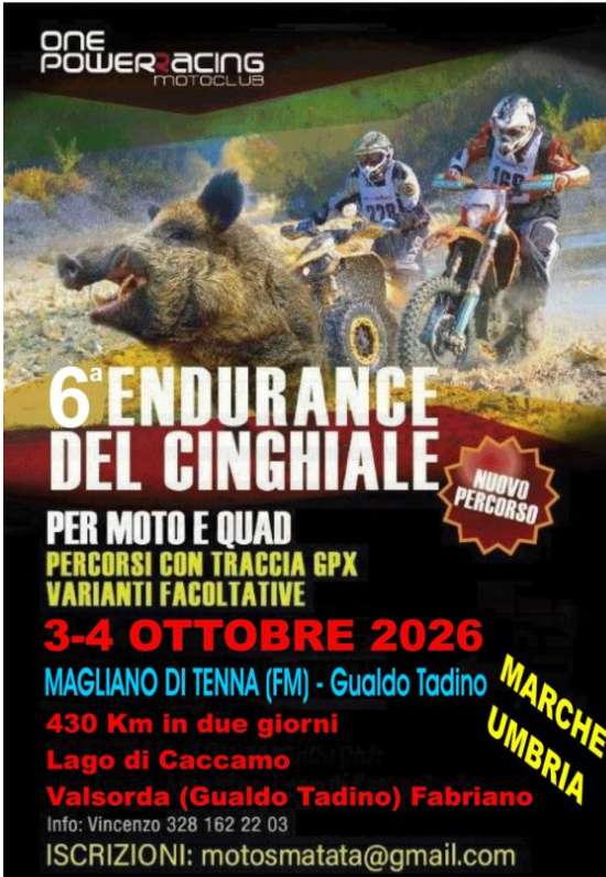 6ª Endurance del Cinghiale · Marche, Italia | Quedada motera — Kando Riders