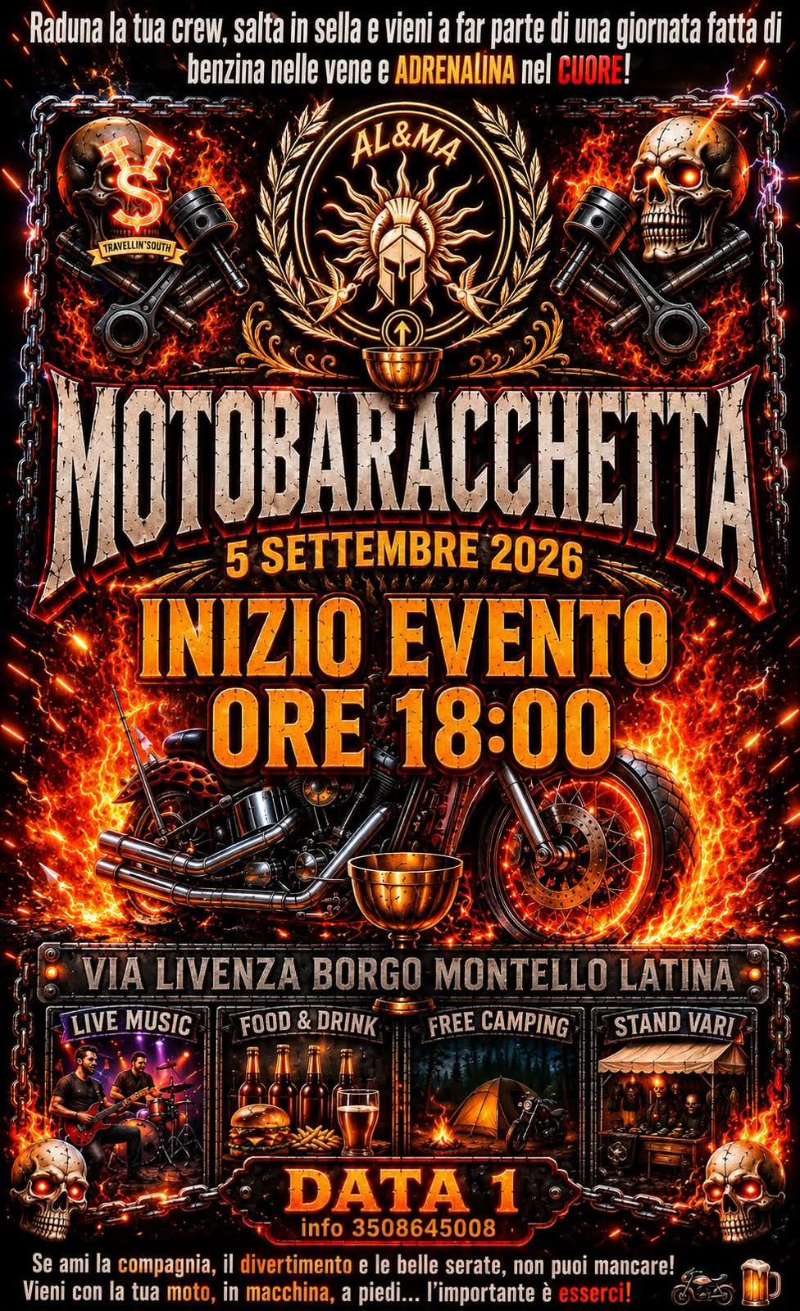 Motobaracchetta - Data 1 · Borgo Montello, Latina, Lazio, Italia | Quedada motera — Kando Riders