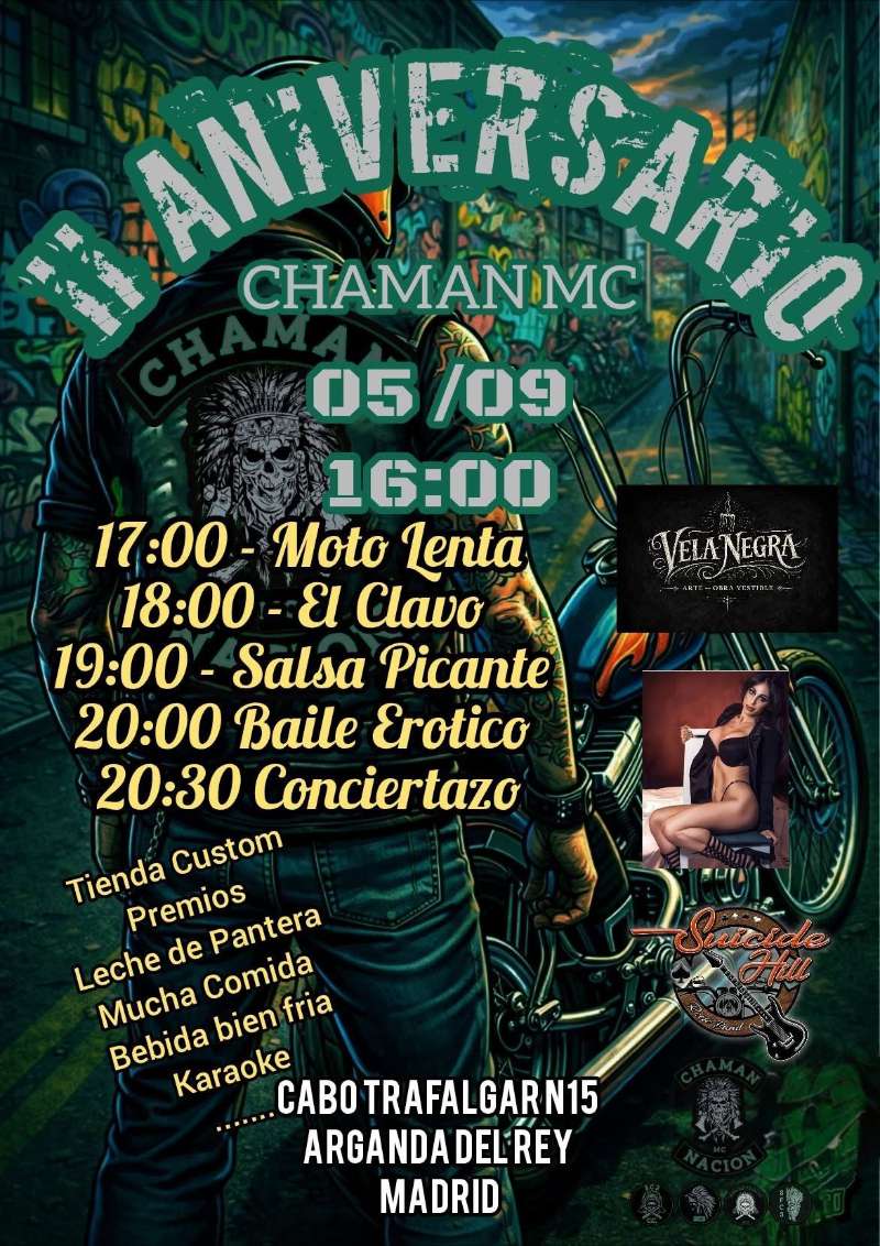 II Aniversario Chaman MC · Arganda del Rey, Madrid, España | Quedada motera — Kando Riders