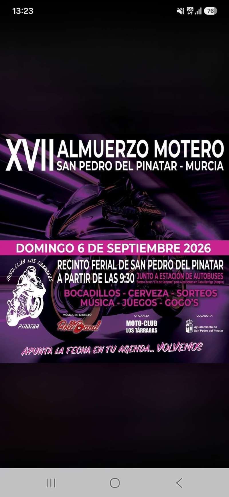 XVII Almuerzo Motero San Pedro del Pinat · San Pedro del Pinatar, Murcia, España | Quedada motera — Kando Riders