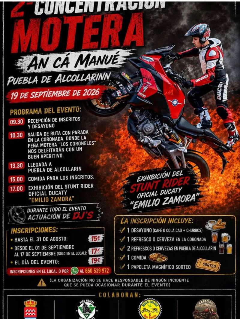 2ª Concentración Motera An Cá Manué · Puebla de Alcollarín, Badajoz, España | Quedada motera — Kando Riders