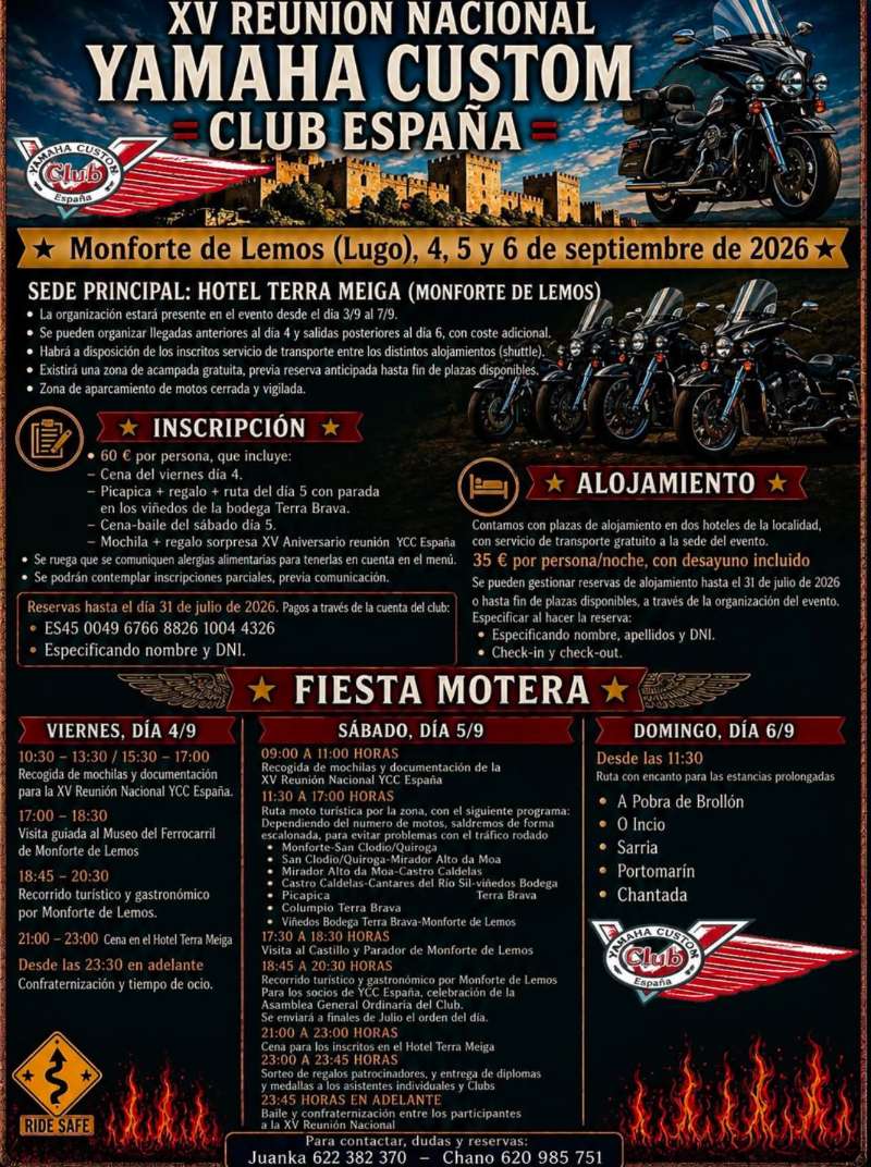 XV Reunión Nacional Yamaha Custom Club E · Lugo, España | Quedada motera — Kando Riders