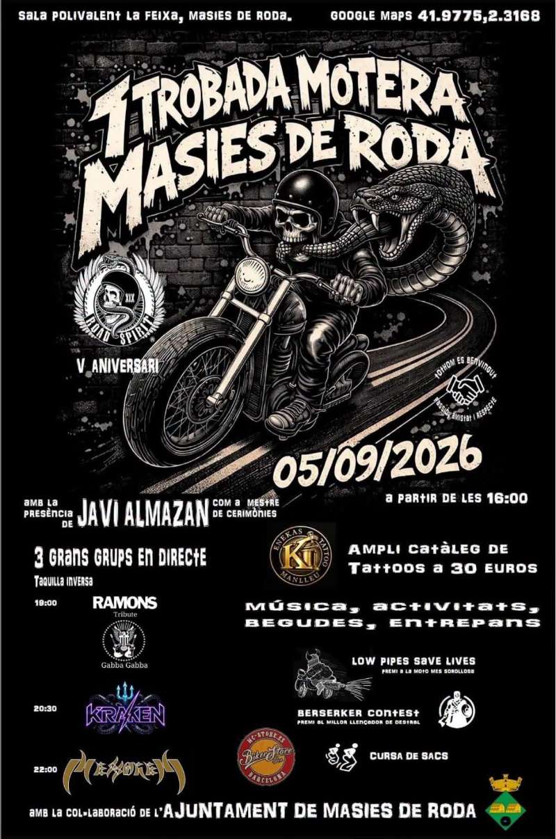 1ª Trobada Motera Masies de Roda  · Barcelona, España | Quedada motera — Kando Riders