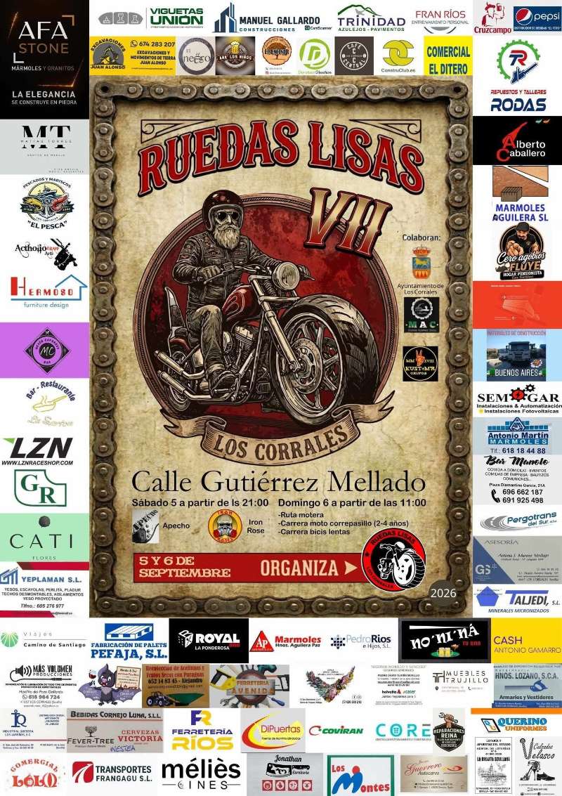 Ruedas Lisas VII – Los Corrales · Los Corrales, Sevilla, España | Quedada motera — Kando Riders