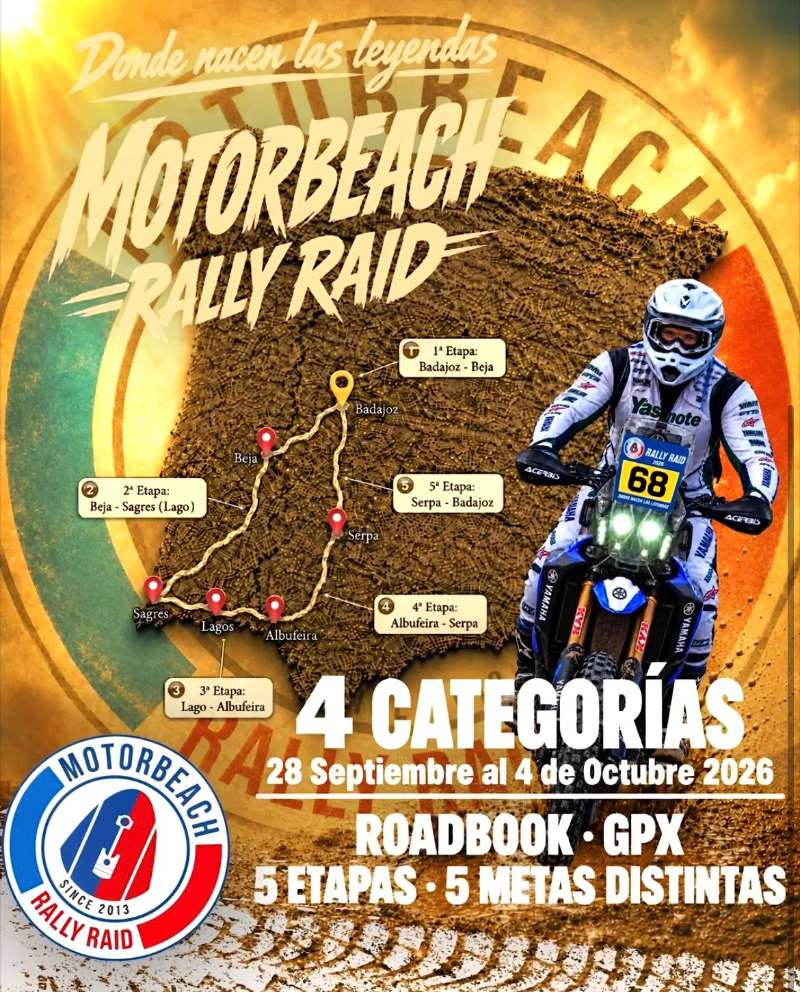 Rally Raid Motorbeach 2026 · Badajoz, Badajoz, España | Quedada motera — Kando Riders