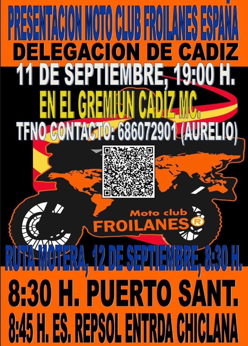 Presentación Moto Club Froilanes España  · Cádiz / El Puerto de Santa María / Chiclana de la Frontera, Cádiz, España | Quedada motera — Kando Riders