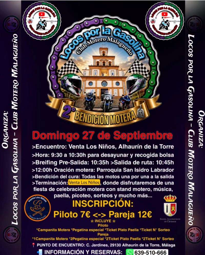 2ª Bendición Motera  · Alhaurín de la Torre / Cártama, Málaga, España | Quedada motera — Kando Riders