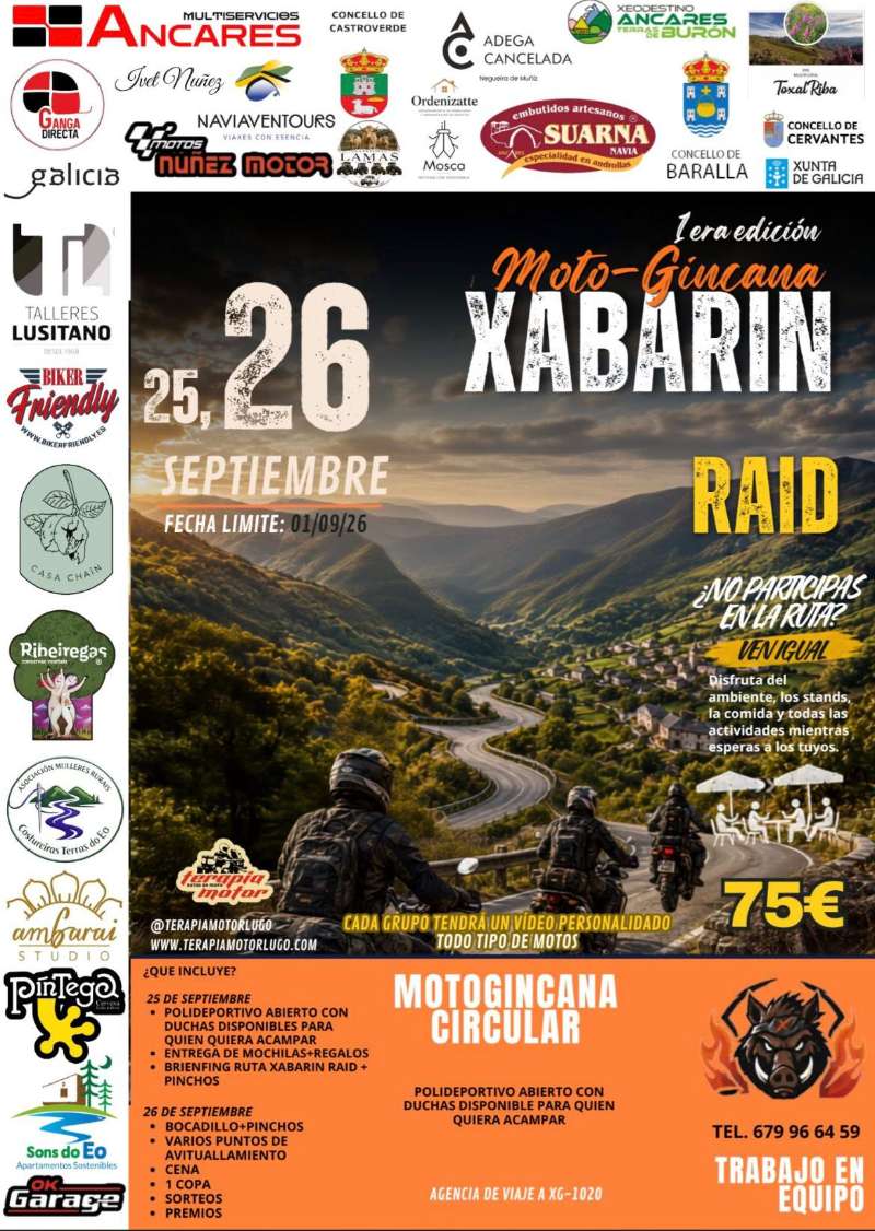 1ª Edición Moto-Gincana Xabarín Raid2026 · Castroverde, Lugo, España | Quedada motera — Kando Riders
