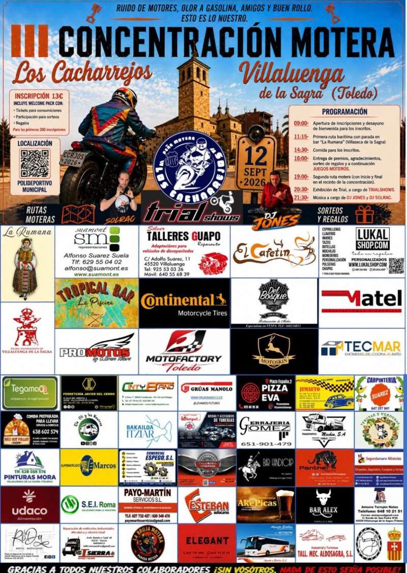 III Concentración Motera Los Cacharrejos · Villaluenga de la Sagra, Toledo, España | Quedada motera — Kando Riders