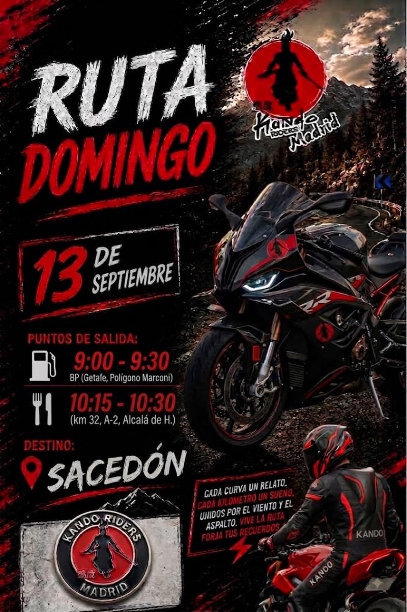 RUTON 😜👊💨 SACEDON  · Madrid, España | Quedada motera — Kando Riders