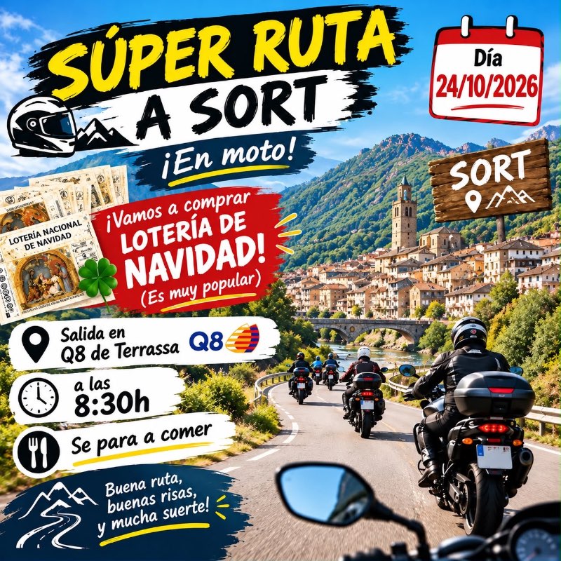 🏍️🎄 SÚPER RUTA A SORT ✨🍀 · Barcelona, España | Quedada motera — Kando Riders