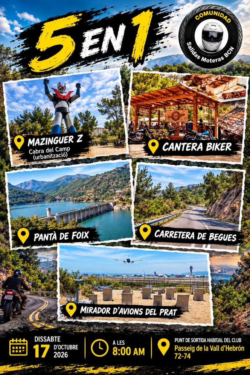 5 en 1 · Barcelona, Barcelona, España | Quedada motera — Kando Riders