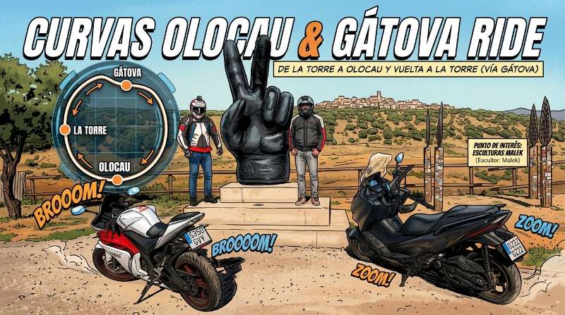  La Torre-Olocau- gatova · Valencia, España | Quedada motera — Kando Riders