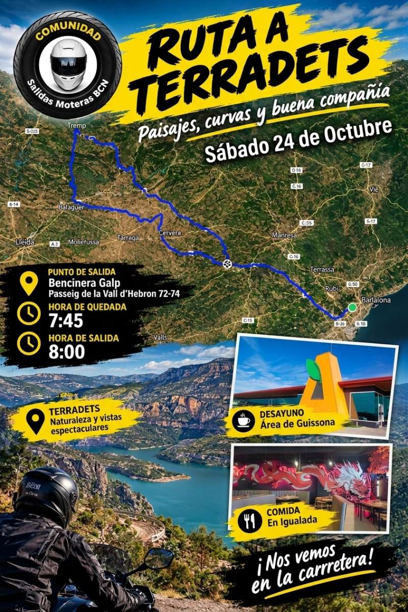 Ruta a Terradets · Barcelona, España | Quedada motera — Kando Riders