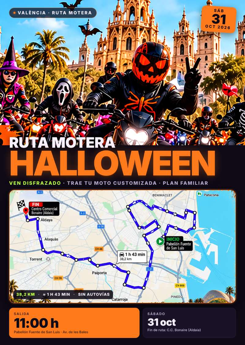 Ruta Halloween  · Valencia, España | Quedada motera — Kando Riders