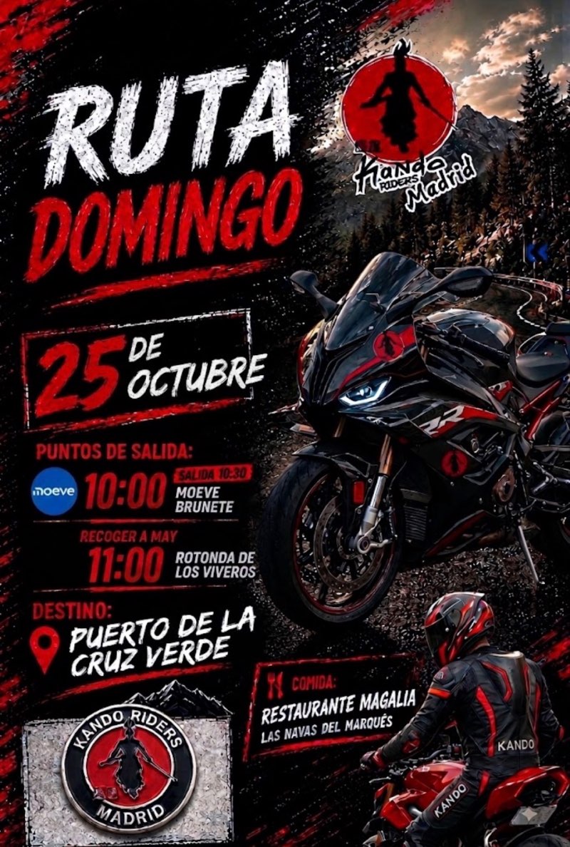 PUERTO DE LA CRUZ VERDE 😜👊💨 · Madrid, España | Quedada motera — Kando Riders