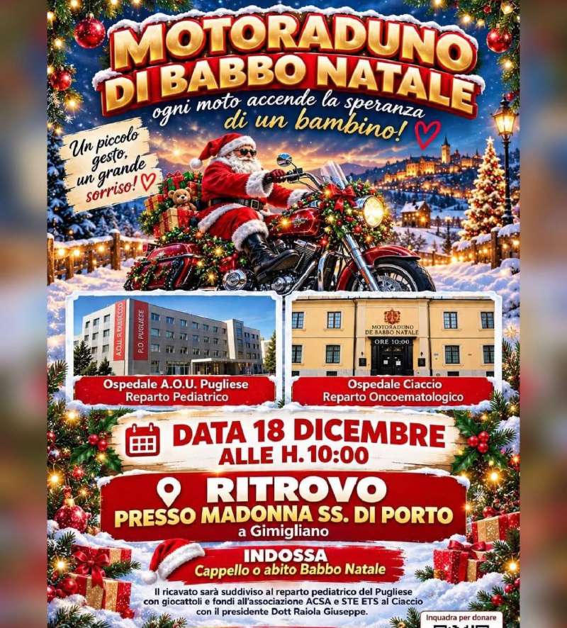 Motoraduno di Babbo Natale · Gimigliano, Calabria, Italia | Quedada motera — Kando Riders