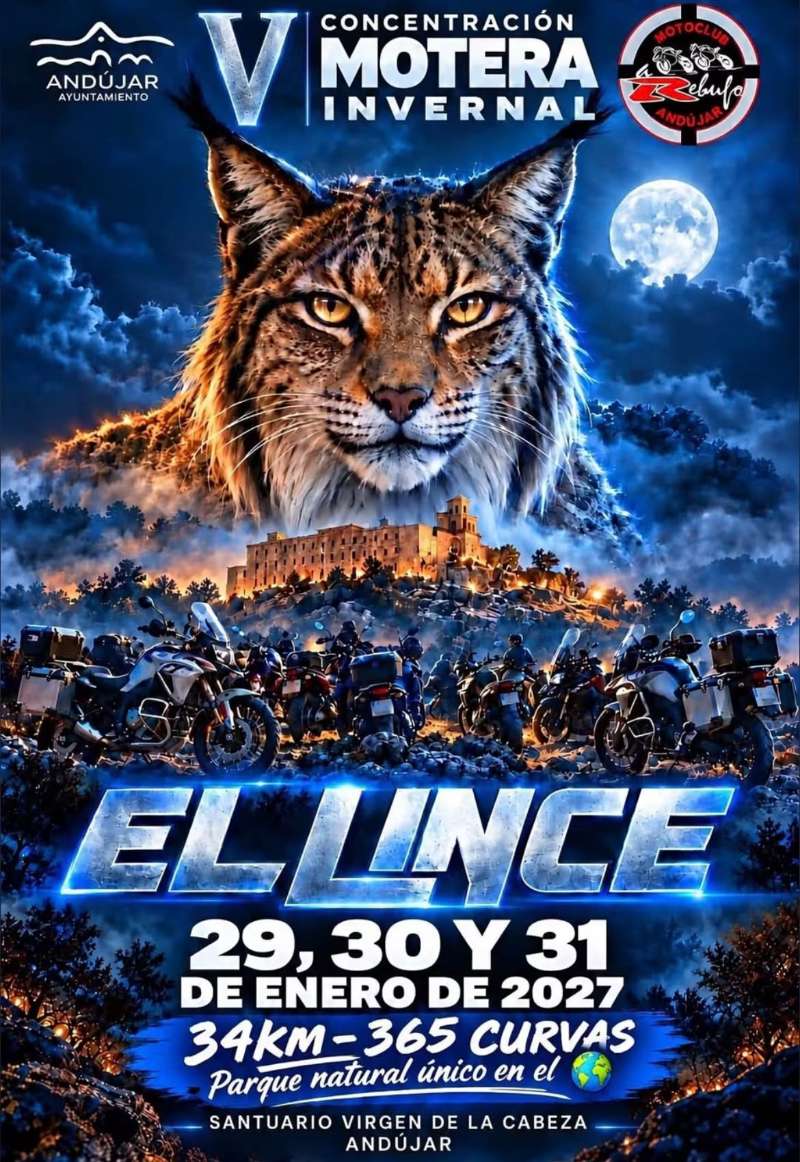V Concentración Motera Invernal El Lince · Andújar, Jaén, España | Quedada motera — Kando Riders