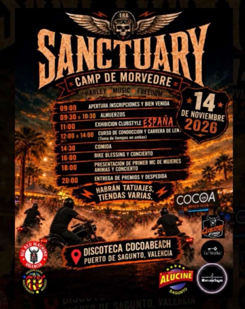 1ra Sanctuary Camp de Morvedre · Puerto de Sagunto, Valencia, España | Quedada motera — Kando Riders