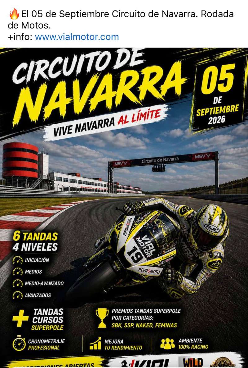 Rodada de Motos – Circuito de Navarra · Otros | Rodada en circuito — Kando Riders
