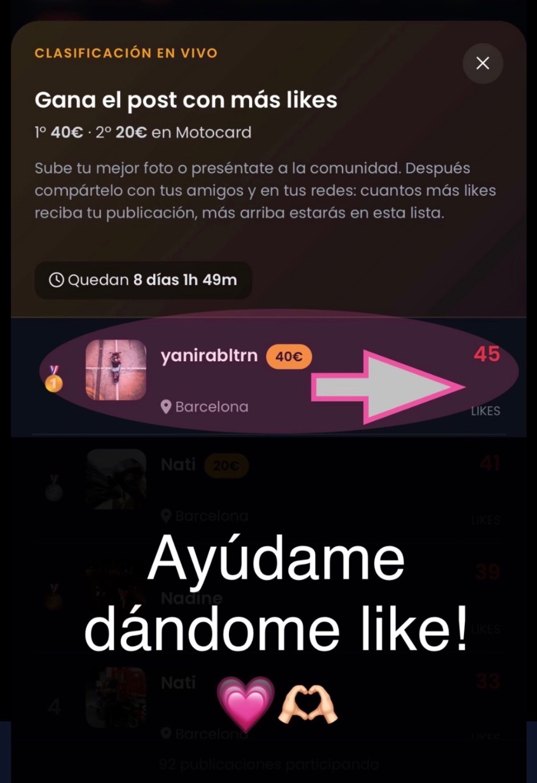 Solo quedan 4 días para que finalice el concurso! Me ayudas con un lik… | Yanira — Kando Riders