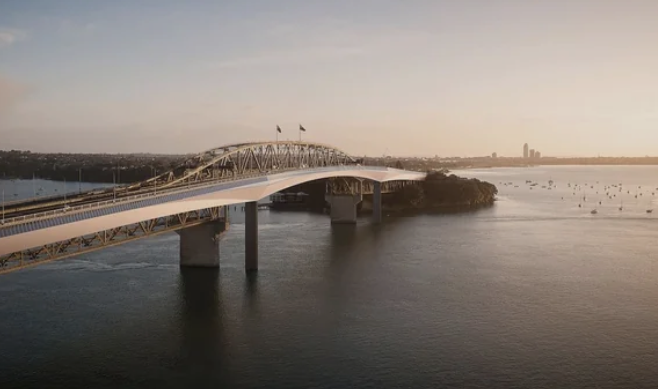 Auckland skyline view from the North Shore