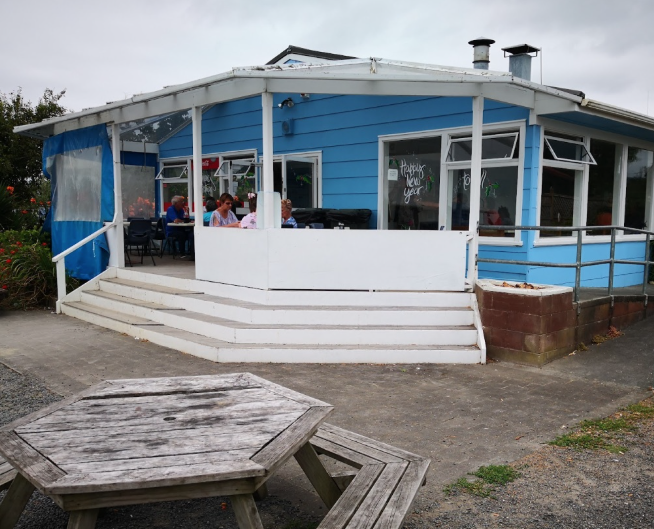 Kaiaua Fisheries lunch stop on a road trip from Auckland