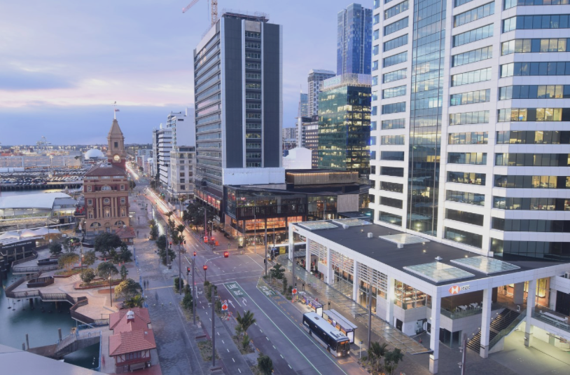 Quay Street waterfront in Auckland