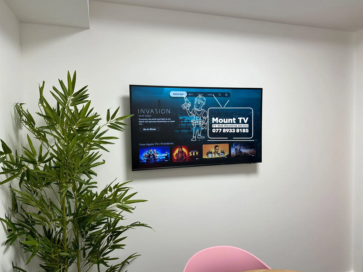 43" TV installation — third angle, Central London