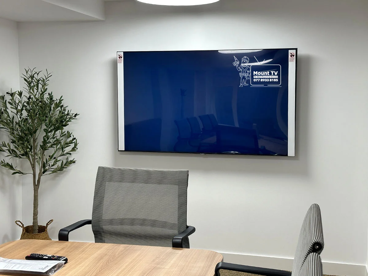 55″ Samsung TV Mounted — Plasterboard, City of London | Mount TV