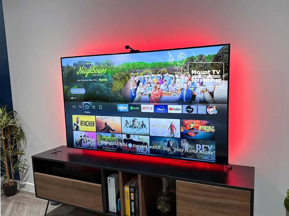 55" Samsung QLED TV installation — third angle, Bexleyheath