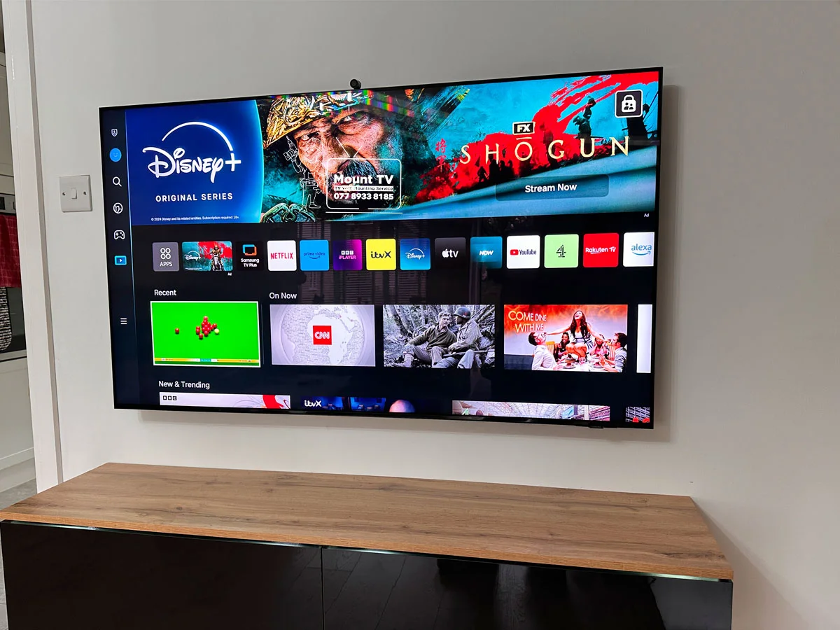 55" Samsung TV installation — second angle, Wickford