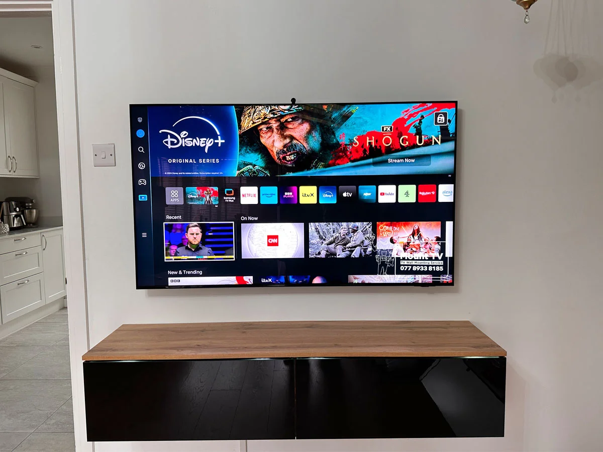 55" Samsung TV installation — third angle, Wickford