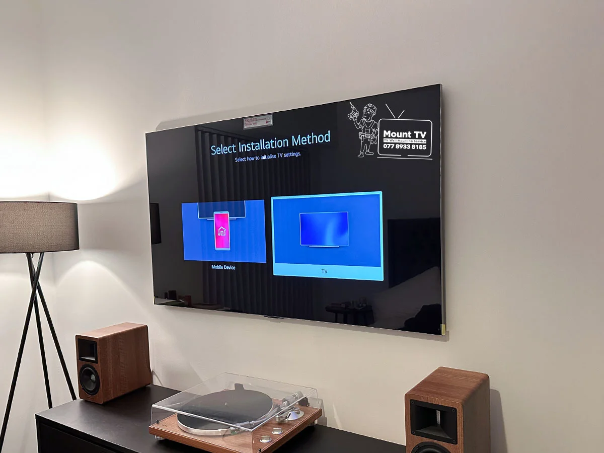 65″ LG OLED TV Mounted — Plasterboard, East London | Mount TV