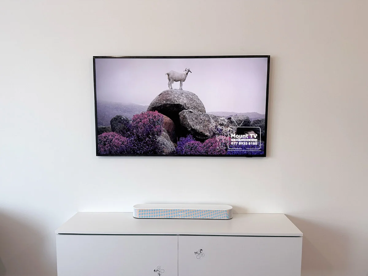 65" Samsung Frame TV installation — third angle, Haddenham