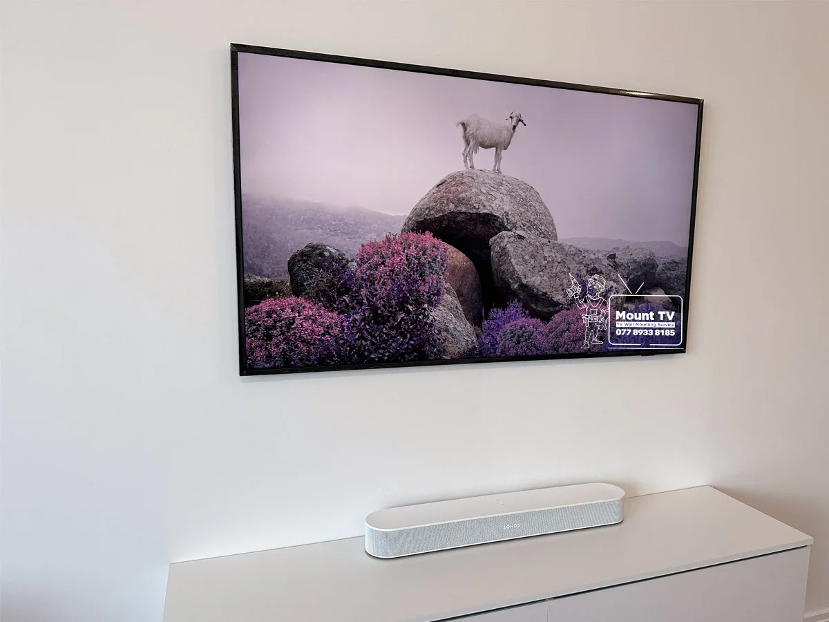 65" Samsung Frame TV installation — second angle, Haddenham