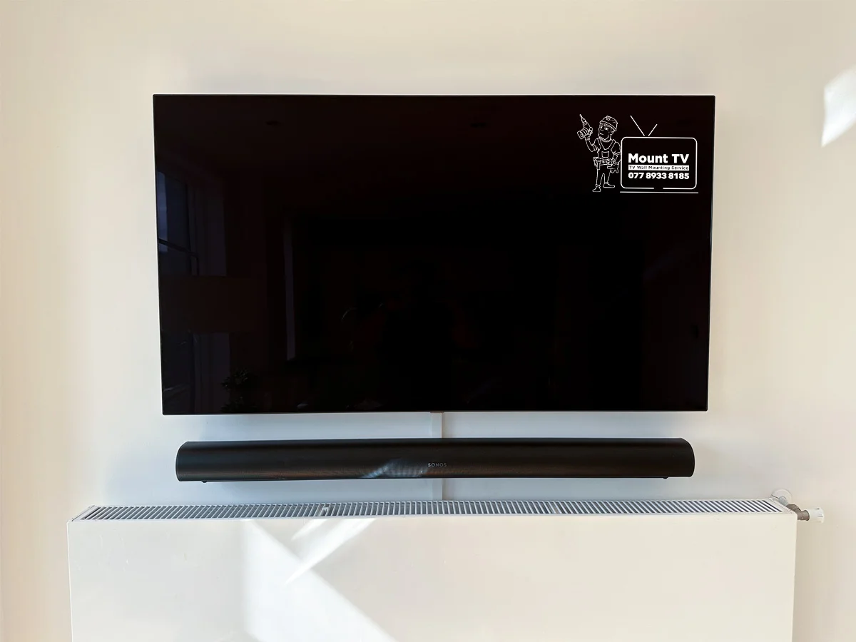 65" TV installation — second angle, Finsbury Park
