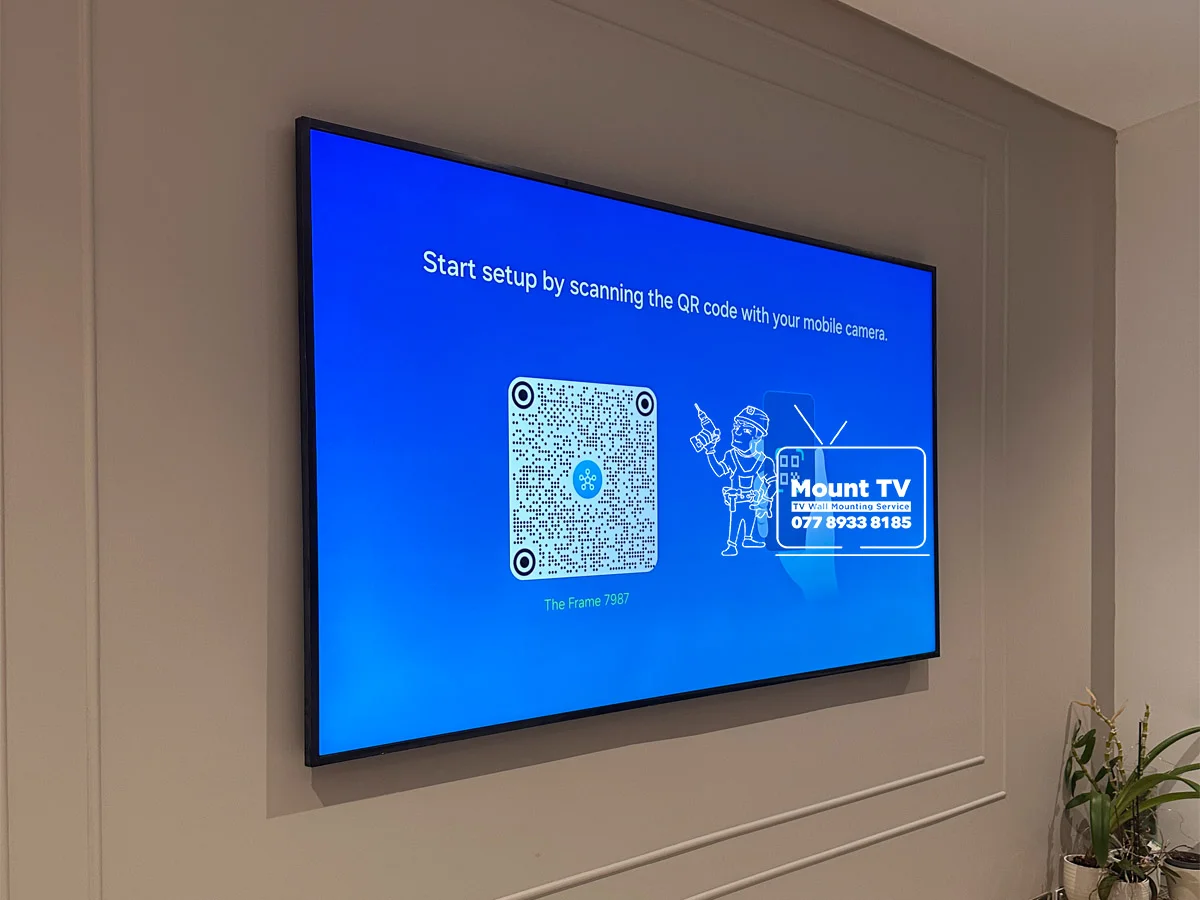 75″ Samsung Frame TV Mounted — Plasterboard, Canary Wharf | Mount TV