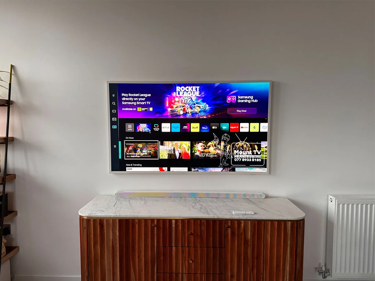 65″ Samsung Frame TV TV Mounted — Plasterboard, Sydenham | Mount TV