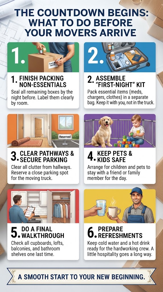 What to do before movers arrive?